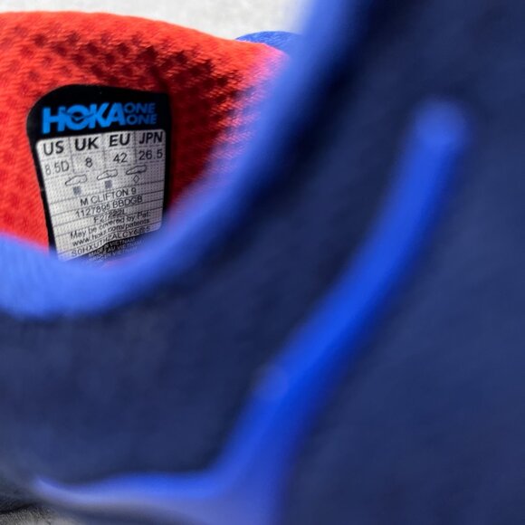 Hoka One One Clifton 9 Running Shoes - Men's Size 8.5 - Blue - Picture 10 of 10